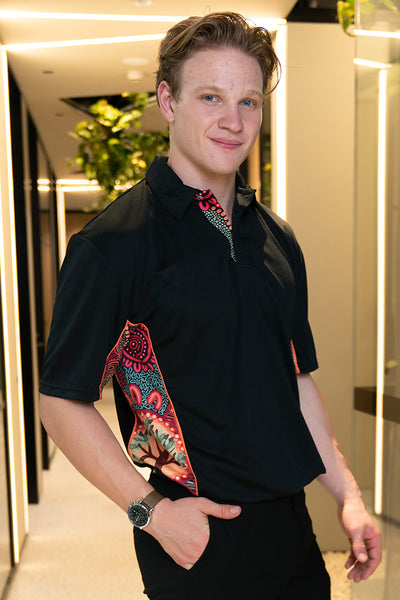 Wurung (Branches) Black Bamboo (Simpson) Unisex Polo Shirt