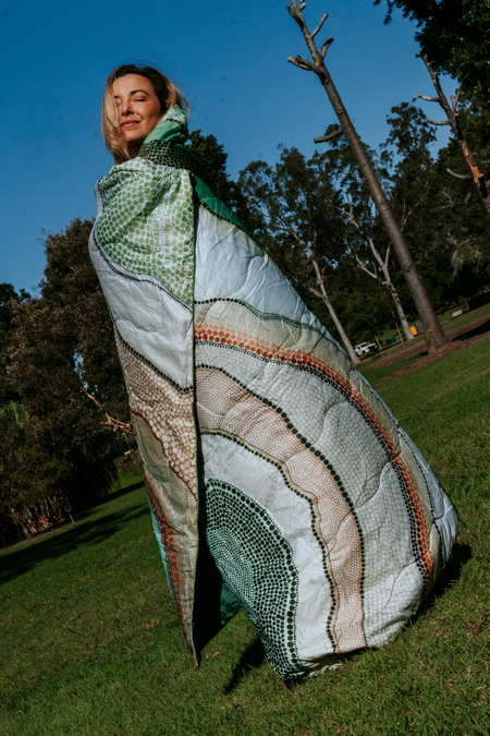 Coastal Yooroorroom (No.2) Outdoor Puff Blanket
