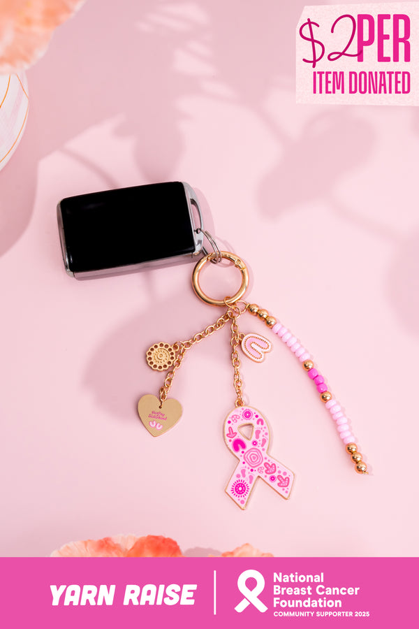 Sacred Women's Way Ribbon Beaded Keyring