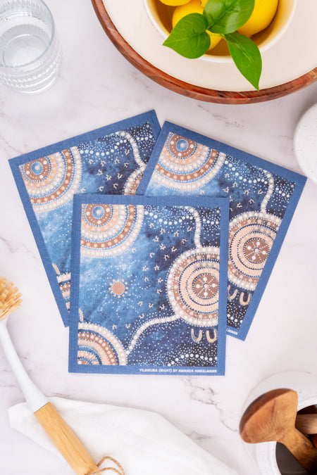 Yilawura (Night) Sponge Dish Cloth (3 Pack)