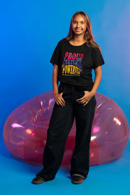Proud, Cultural & Powerful Black Cotton Everyday Women's T-Shirt