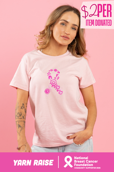Sacred Women's Way Ribbon Pink Cotton Crew Neck Women's T-Shirt