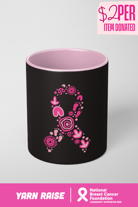 Sacred Women's Way Ribbon (Black) Ceramic Coffee Mug