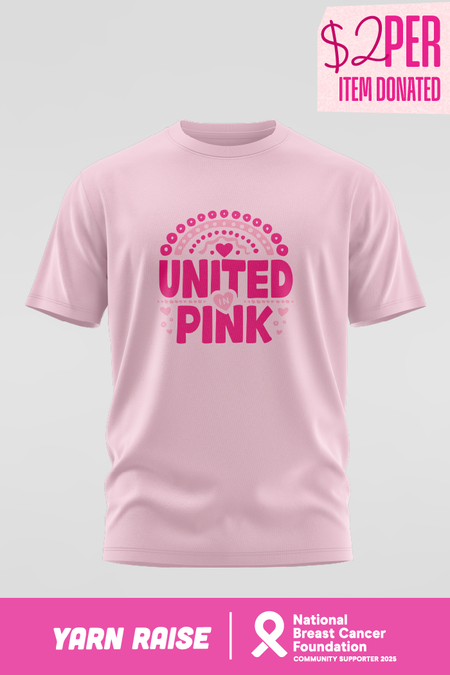 United In Pink Pink Cotton Crew Neck Kids T-Shirt