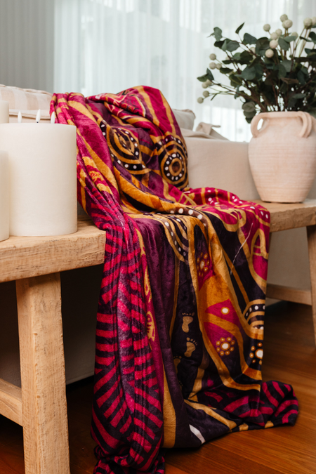 Maroon Warrior Flannel Throw Blanket (150cm x 200cm)