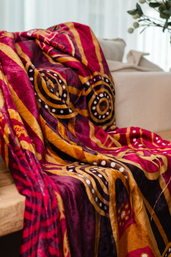 Maroon Warrior Flannel Throw Blanket (150cm x 200cm)