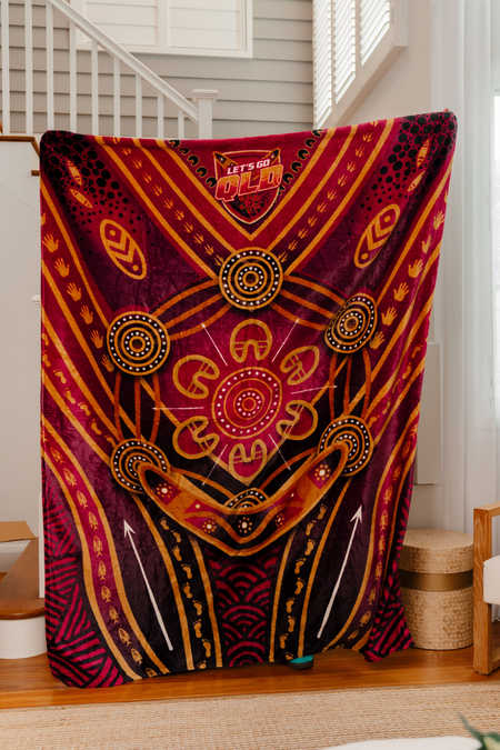 Maroon Warrior Flannel Throw Blanket (150cm x 200cm)