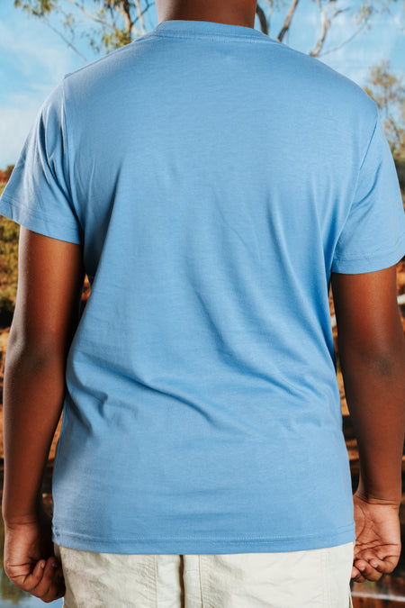 Community Makes Us Strong NAIDOC Week 2026 Carolina Blue Cotton Premium Kids T-Shirt