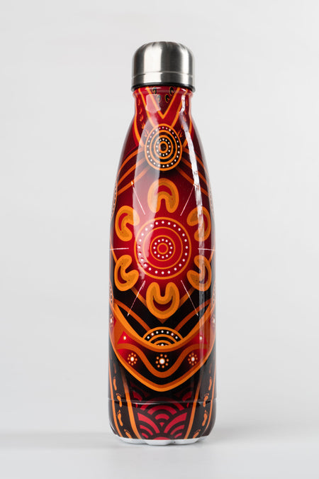 Maroon Warrior Vacuum Insulated Double Walled Stainless Steel Personalised Water Bottle