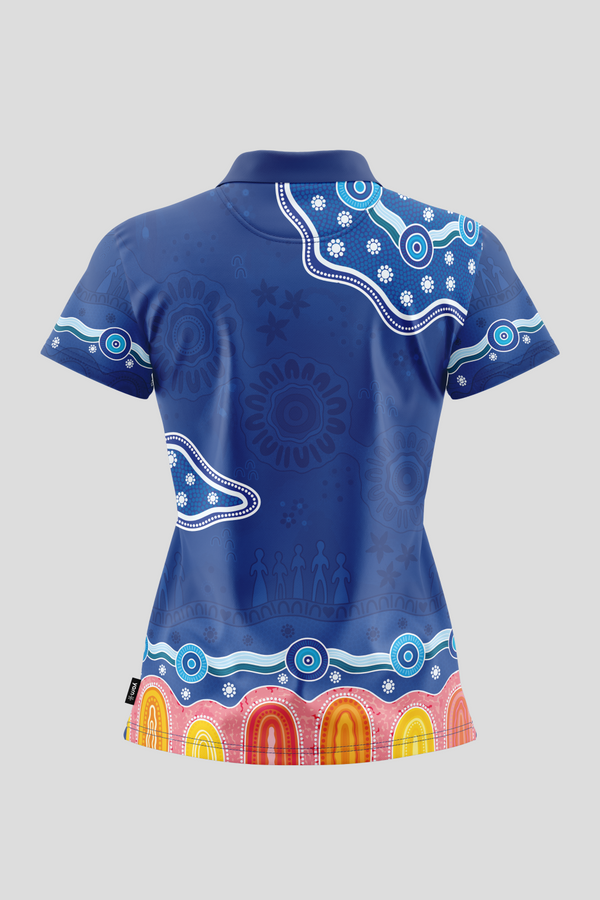 Built On Strong Shoulders Essence NAIDOC 2026 Women's Fitted Polo Shirt