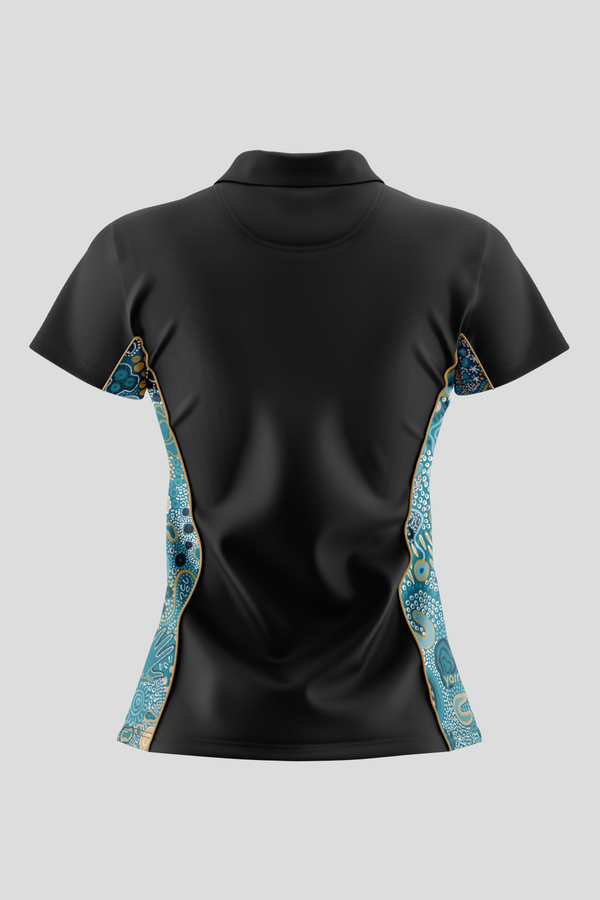 Moorditj Koorliny (Strong Journey) NAIDOC 2026 Bamboo (Simpson) Women's Fitted Polo Shirt