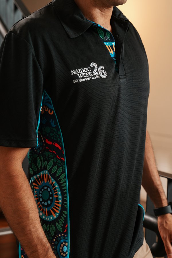 An Abundance Of Culture NAIDOC 2026 Bamboo (Simpson) Unisex Polo Shirt