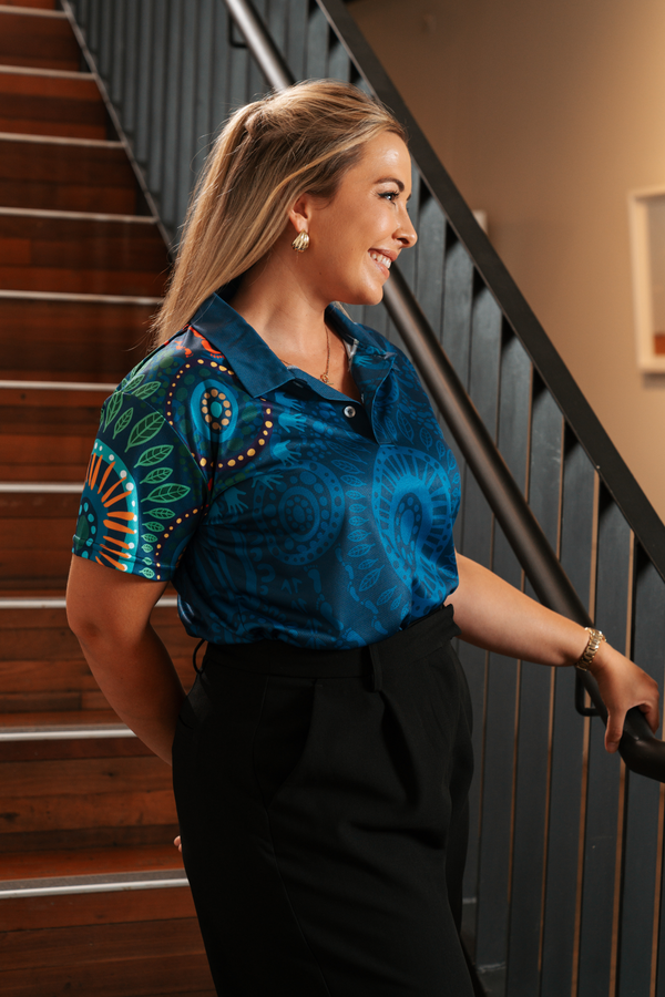 An Abundance Of Culture Essence NAIDOC 2026 Women's Fitted Polo Shirt
