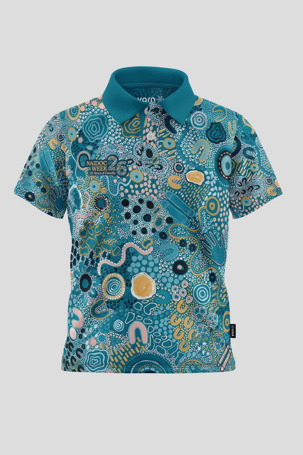 Moorditj Koorliny (Strong Journey) NAIDOC 2026 Kids Polo Shirt