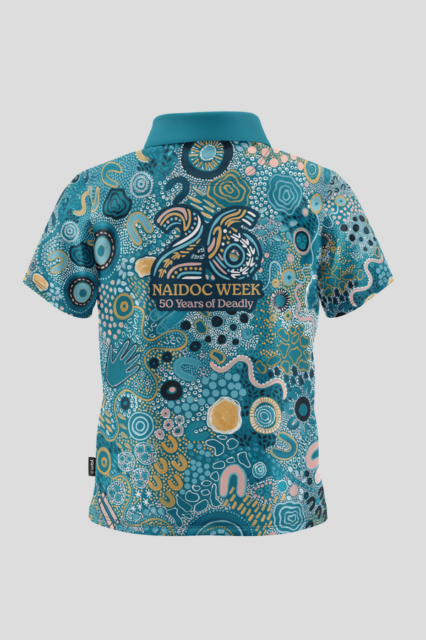 Moorditj Koorliny (Strong Journey) NAIDOC 2026 Kids Polo Shirt