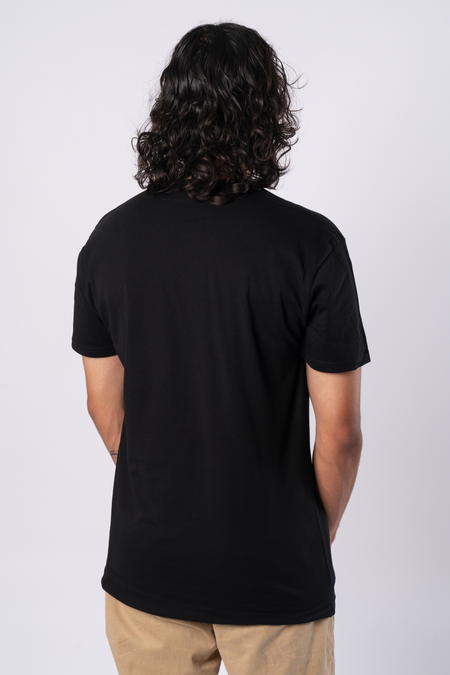 Aboriginal Land Black Cotton Crew Neck Mens T-Shirt