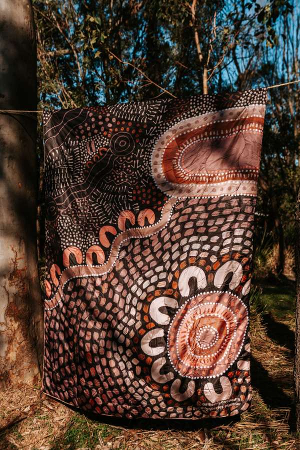 Gathering On Country Outdoor Puff Blanket