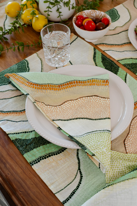 Coastal Yooroorroom (Scrub Country) Linen Blend Napkin (4 Pack)