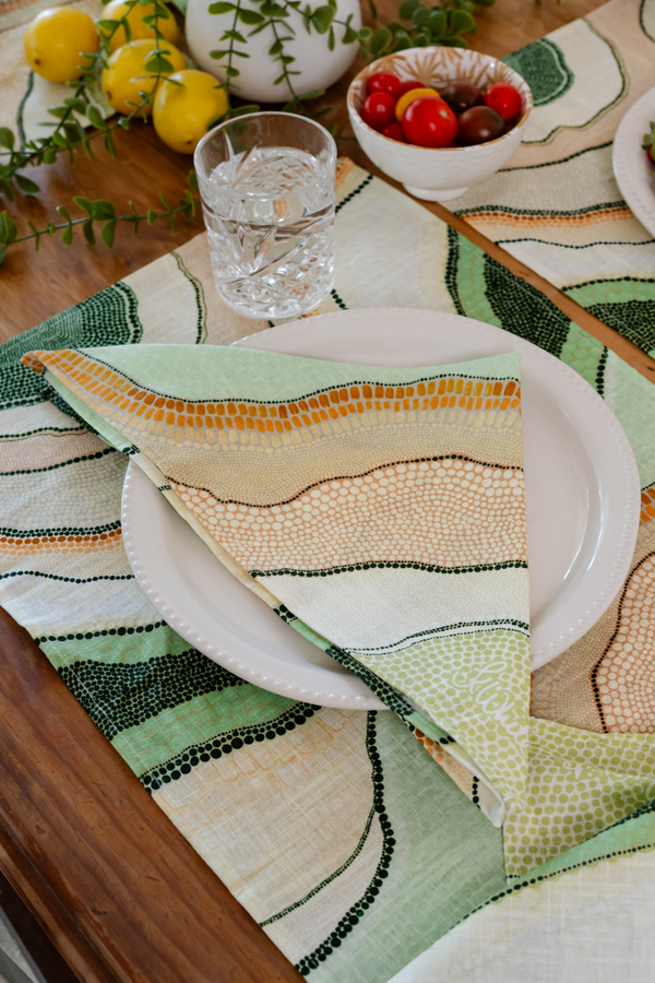 Coastal Yooroorroom (Scrub Country) Linen Blend Napkin (4 Pack)