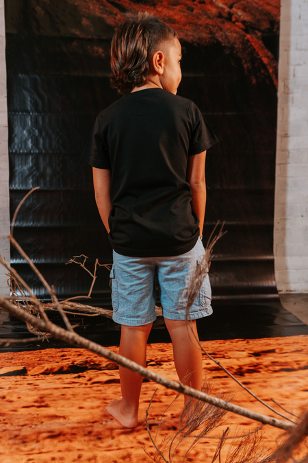 50 Years of Deadly NAIDOC Week 2026 Black Cotton Crew Neck Kids T-Shirt