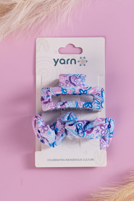 Mother Nature Scrunchie & Square Claw Clip