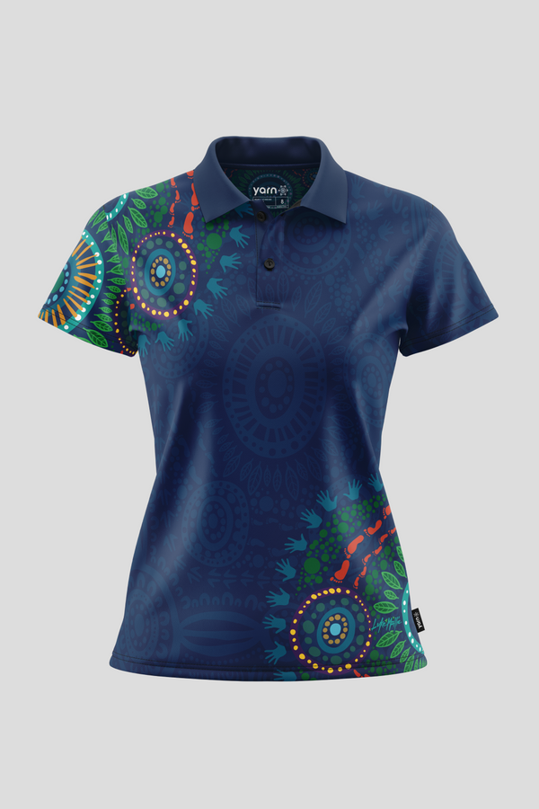 An Abundance Of Culture Essence NAIDOC 2026 Women's Fitted Polo Shirt