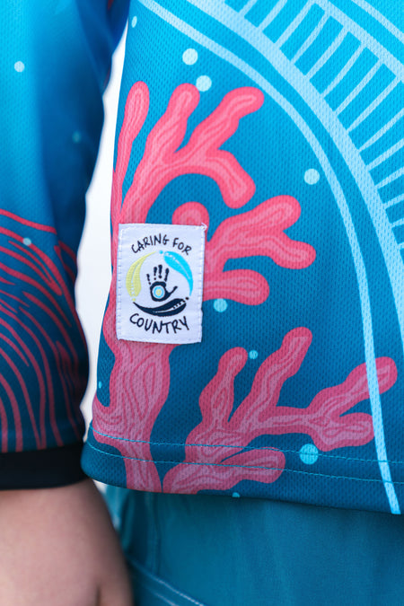 Stingray Journey UPF50+ Kids Long Sleeve Polo Shirt