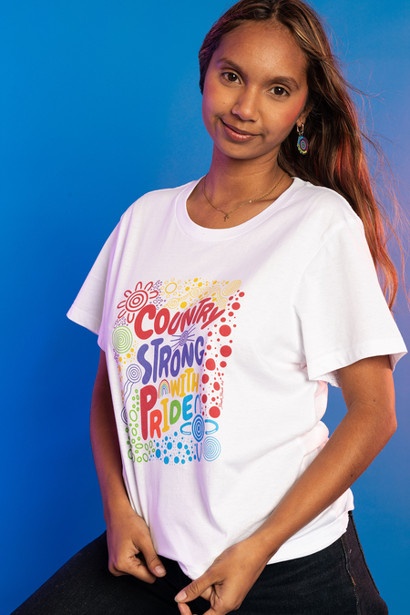 Country Strong With Pride White Cotton Everyday Women's T-Shirt
