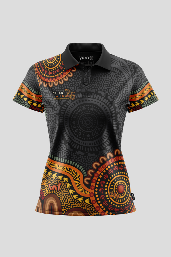50 Years of Deadly NAIDOC 2026 Women's Fitted Polo Shirt