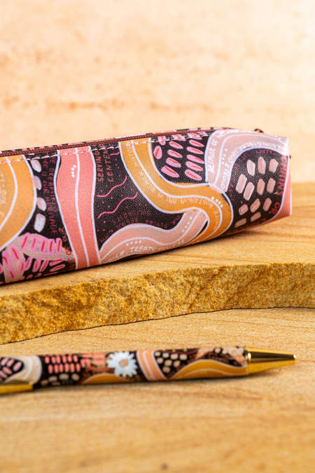 Still Deadly NAIDOC 2026 Small Rectangular Pencil Case with Steel Pen
