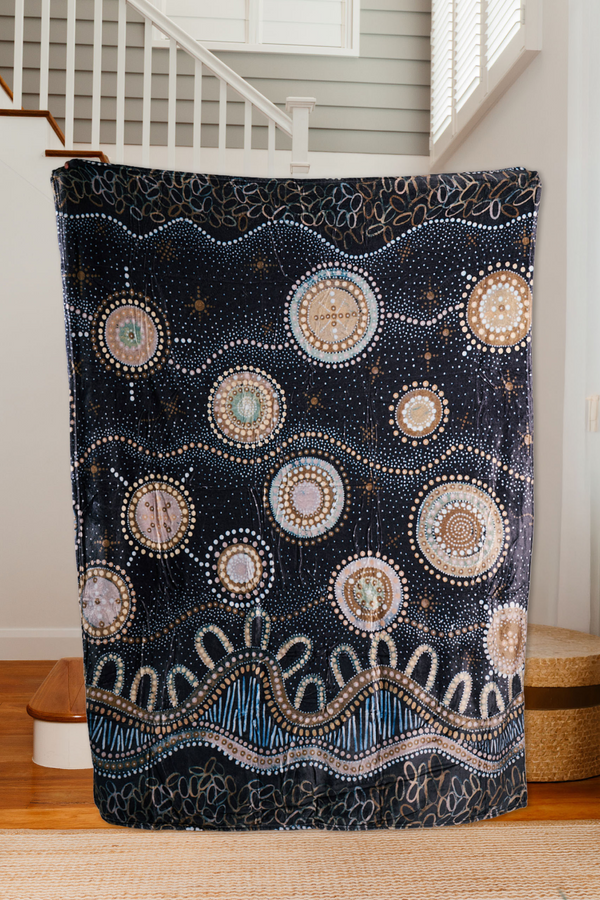 Marang Ngurung (Good Night) Flannel Throw Blanket (150cm x 200cm)