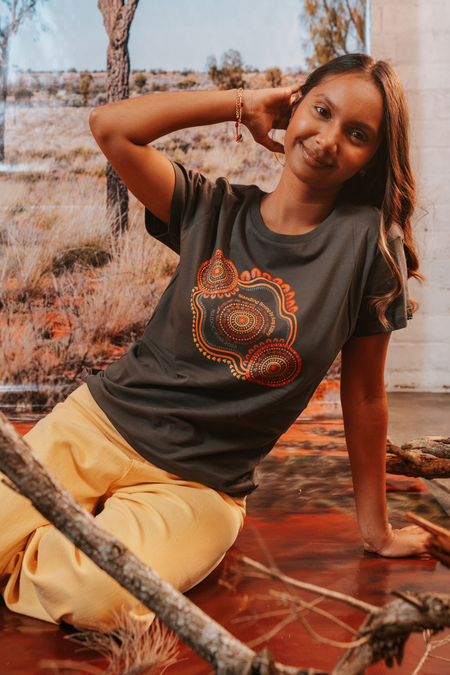 Standing Strong NAIDOC Week 2026 Charcoal Cotton Everyday Women's T-Shirt