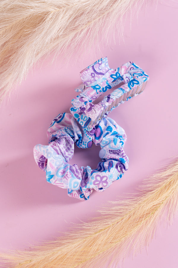Mother Nature Scrunchie & Square Claw Clip
