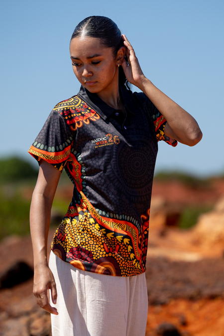 50 Years of Deadly NAIDOC 2026 Women's Fitted Polo Shirt