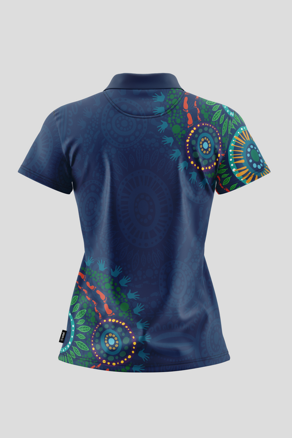 (Bulk) An Abundance Of Culture Essence NAIDOC 2026 Women's Fitted Polo Shirt