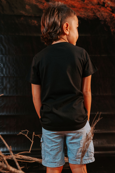 Standing Strong NAIDOC Week 2026 Black Cotton Premium Kids T-Shirt
