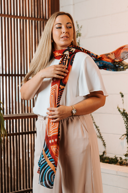 Gadi NAIDOC 2026 Rectangle Chiffon Scarf
