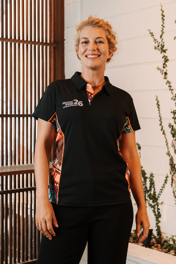 Gadi NAIDOC 2026 Bamboo (Simpson) Women's Fitted Polo Shirt