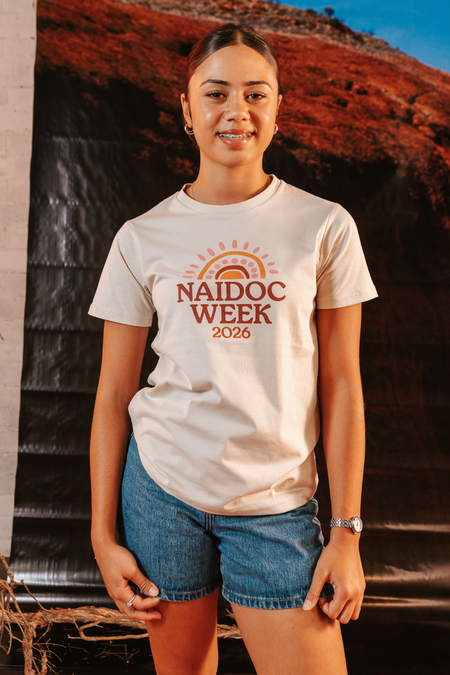 (Bulk) Core NAIDOC Week 2026 Bone Cotton Premium Kids T-Shirt