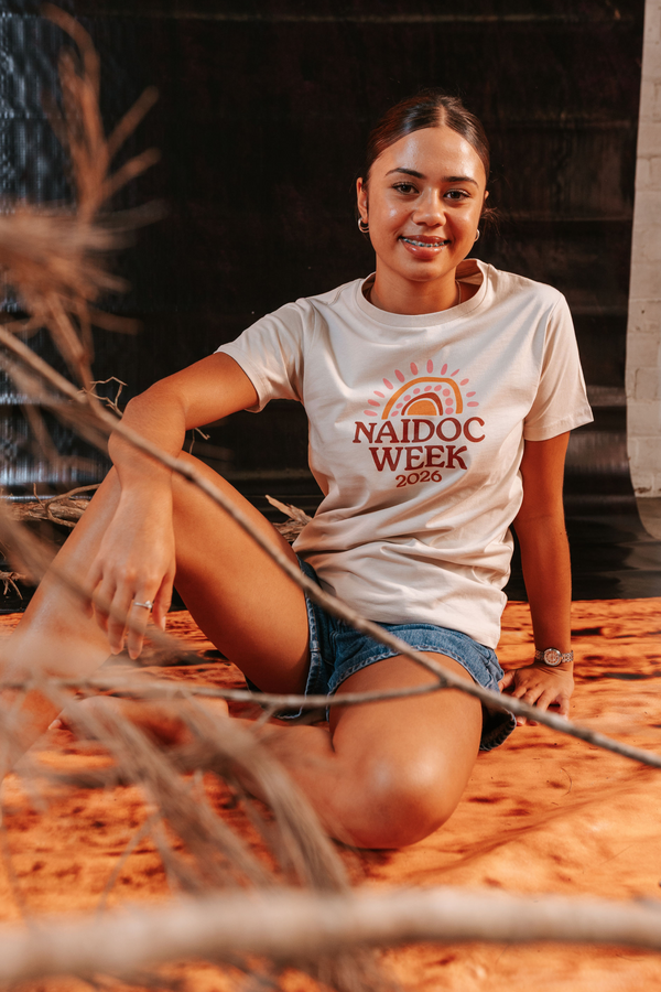 (Bulk) Core NAIDOC Week 2026 Bone Cotton Premium Kids T-Shirt