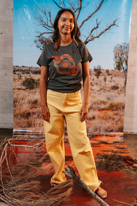 Standing Strong NAIDOC Week 2026 Charcoal Cotton Everyday Women's T-Shirt