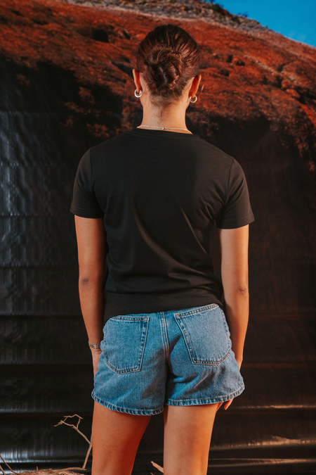 Standing Strong Bold NAIDOC 2026 Black Cotton Crew Neck Kids T-Shirt