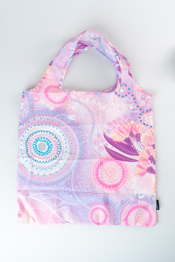 Paths That Brought Us Here NAIDOC 2026 rPET Reusable Fold-Up Shopping Bag
