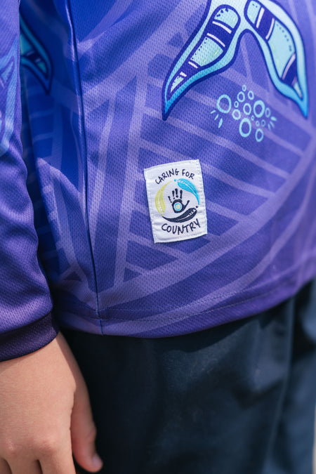 Whale Dreaming UPF50+ Kids Long Sleeve Polo Shirt