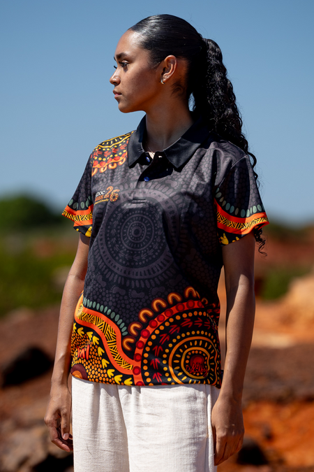 (Bulk) 50 Years of Deadly NAIDOC 2026 Women's Fitted Polo Shirt