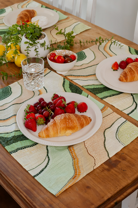 Coastal Yooroorroom (Scrub Country) Linen Blend Placemat (4 Pack)