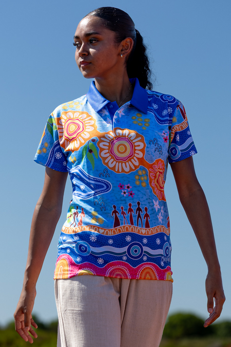 Built On Strong Shoulders Women's Fitted Polo Shirt