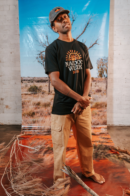 Core NAIDOC Week 2026 Black Cotton Crew Neck Unisex T-Shirt