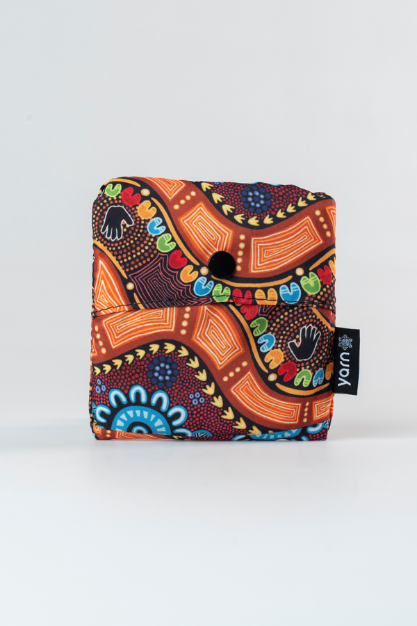 Gadi NAIDOC 2026 rPET Reusable Fold-Up Shopping Bag