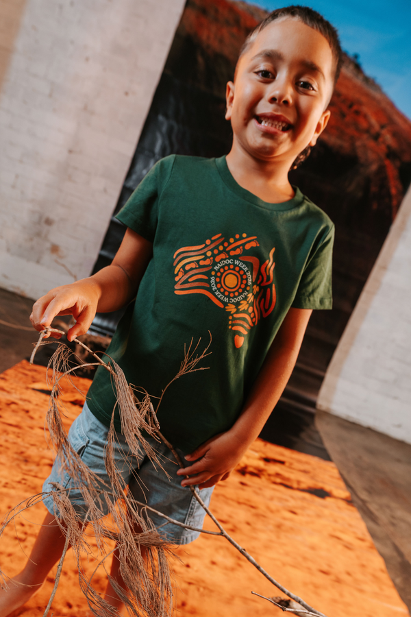 (Bulk) Australia NAIDOC Week 2026 Forest Green Cotton Premium Kids T-Shirt